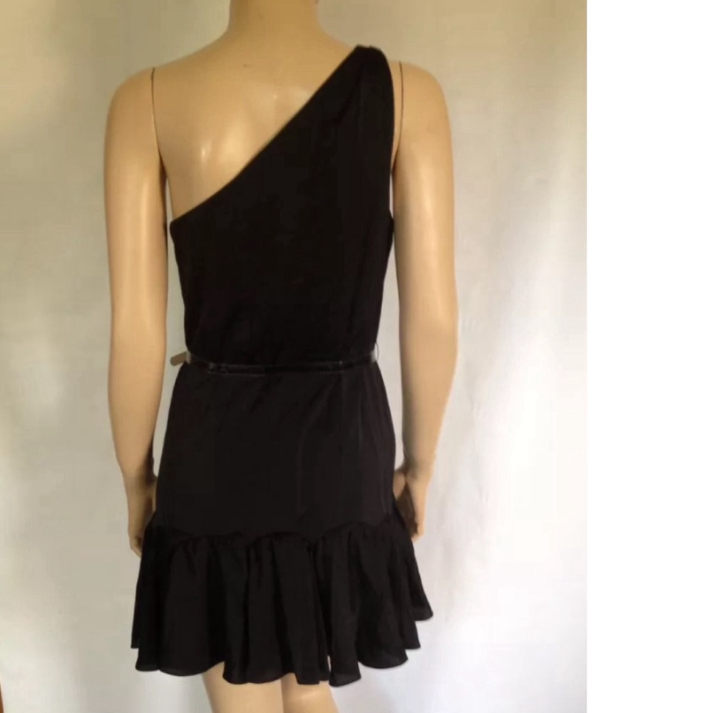 BCBGeneration DRESS ONE SHOULDER RUFFLE BELTED - Picture 6 of 6